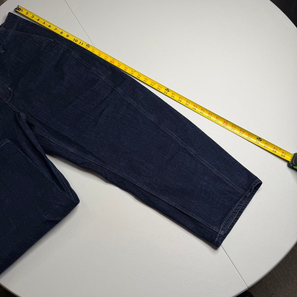 Old Navy Womens High-Rise Barrel Leg Jeans Dark Wash Indigo Size 16 Wide Leg - Picture 8 of 9